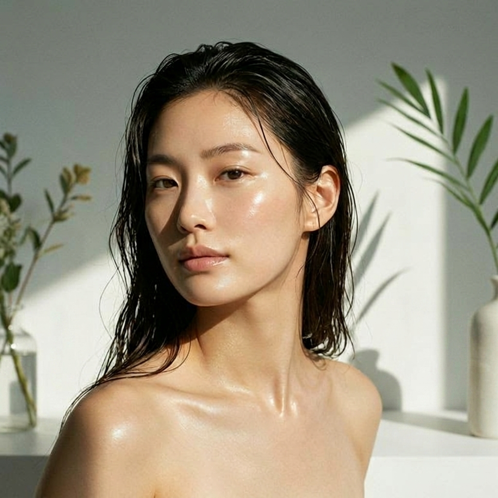 Korean Glass Skin Tone-Up Facial Model