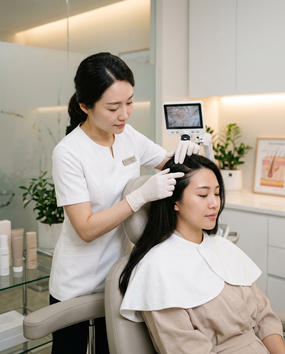 Clinical scalp analysis and consultation at SuA Glow